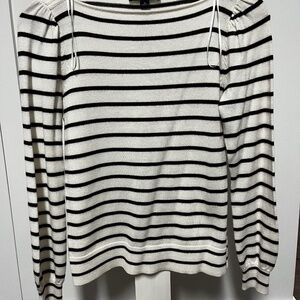 Ann Taylor | Women's AT Weekend Striped Crew Neck Knit Pullover